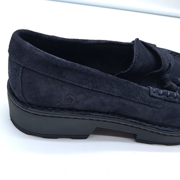 Born Women's Capri Tassel Platform Loafer Navy Suede - Size 10 - Picture 11 of 13